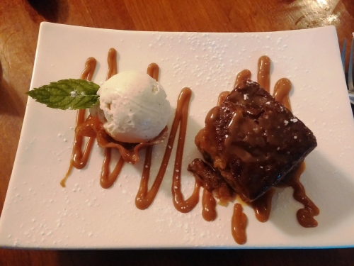 Sticky toffee pudding at The Shoe